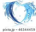Water splash heart 46344459