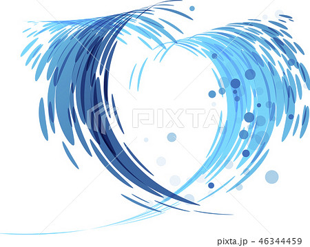 Water splash heart 46344459