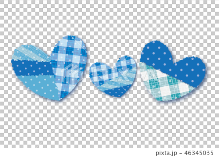 Patchwork Heart Heart Postcard Background Material White Day 46345035