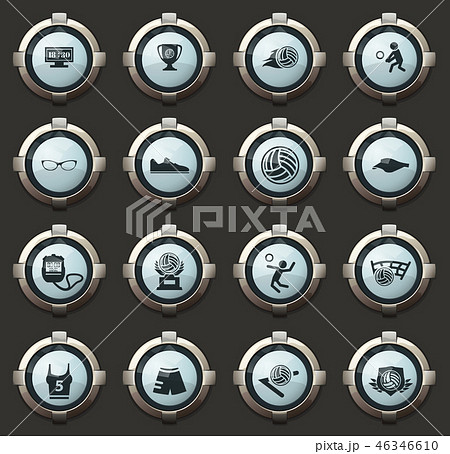 Volleyball icon set Volleyball icon set 46346610