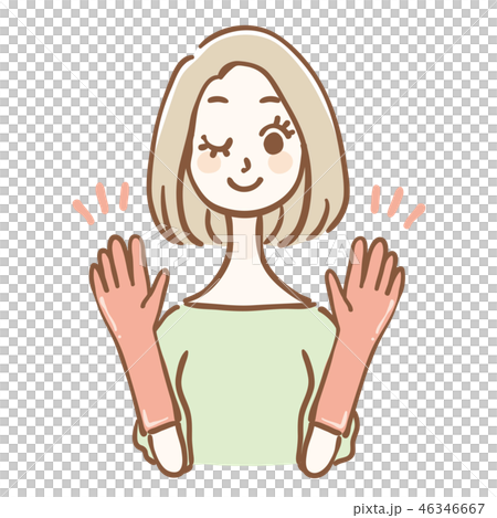 Women with rubber gloves 46346667
