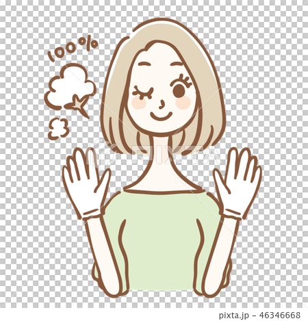 布手袋をした女性 布手袋をした女性 46346668