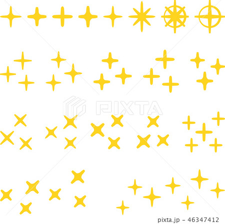 キラキラ 輝きのイラストセットのイラスト素材