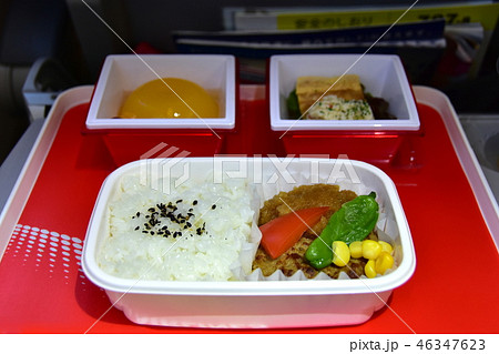 エコノミークラスの機内食 エコノミークラスの機内食 46347623