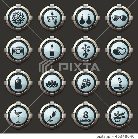 Womens Day icons set Womens Day icons set 46348040