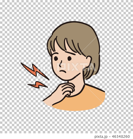 喉の痛み- 女の子 46348260
