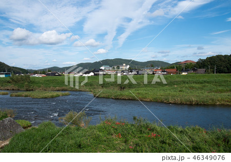 江の川が流れる安芸高田町の景色 江の川が流れる安芸高田町の景色 46349076