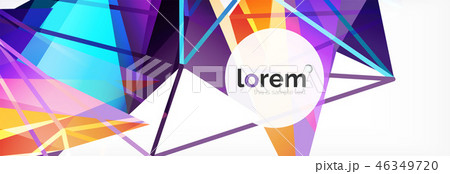 Vector colorful geometric triangle background, crystal banner design 46349720