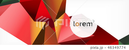 Modern geometric background. Poster template with polygonal elements Modern geometric background. Poster template with polygonal elements 46349774