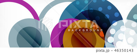 Abstract colorful geometric composition - multicolored circle background 46350143