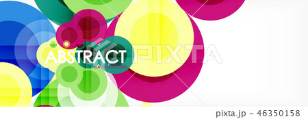 Abstract colorful geometric composition - multicolored circle background Abstract colorful geometric composition - multicolored circle background 46350158