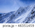 『中央アルプス 長野県』強風吹き荒れる雪山 46351459