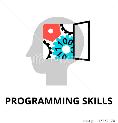 Concept of programming skills icon Concept of programming skills icon 46352178