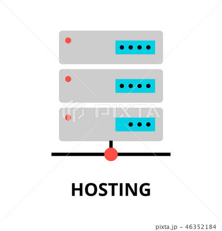 Concept of hosting icon, for graphic, web design Concept of hosting icon, for graphic, web design 46352184