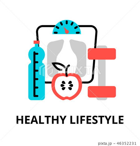 Concept of healthy life icon Concept of healthy life icon 46352231
