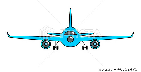 Airplane cartoon sticker in retro style 46352475