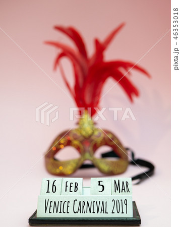 closeup of period dates of Venice Carnival 46353018