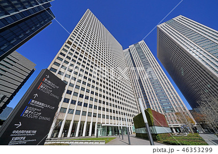 日本の東京都市景観　霞が関ビル（画面中央）と中央合同庁舎第7号館などを望む 46353299