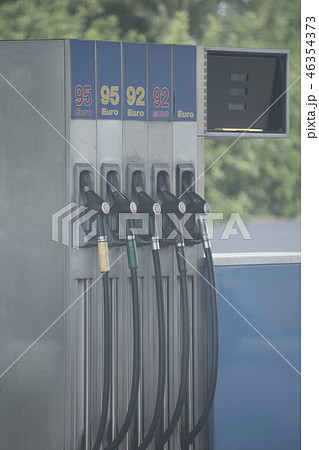 Column gas station in Eastern Europe Column gas station in Eastern Europe 46354373