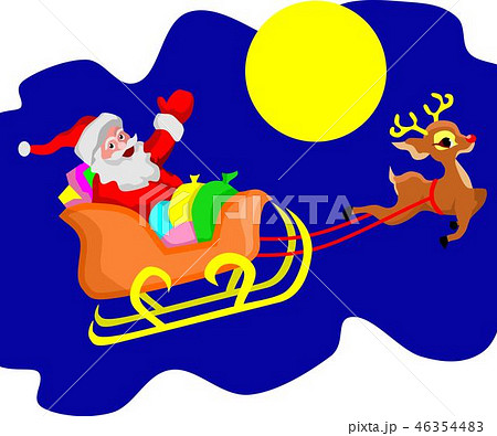 Santa Claus and Rudolph Reindeer Santa Claus and Rudolph Reindeer 46354483