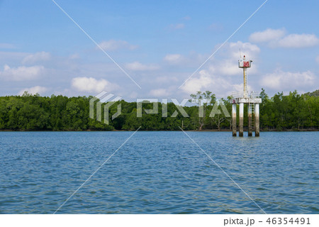 Tropical sea, sky & mountain in summer in Thailand 46354491