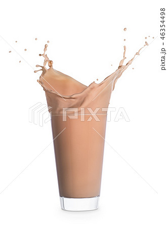glass of chocolate milk 46354498