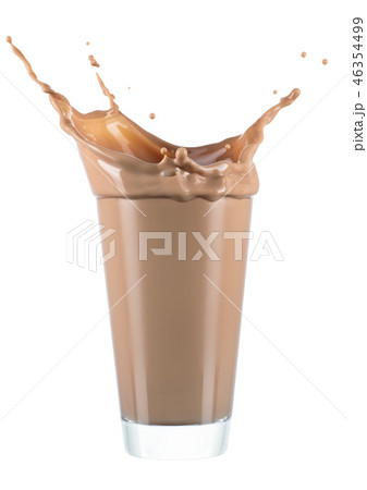 glass of chocolate milk 46354499