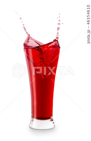 glass of splashing juice 46354610
