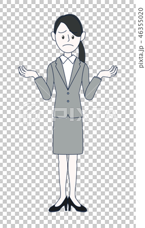 Young female businessman with troubled face 46355020
