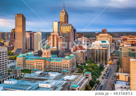 Indianapolis, Indiana, USA Downtown Skyline 46356853