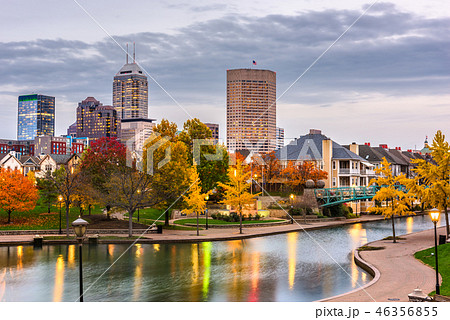 Indianapolis, Indiana, USA Downtown Cityscape 46356855