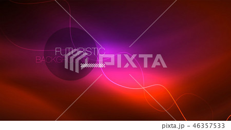 Neon lines wave background. Abstract composition Neon lines wave background. Abstract composition 46357533