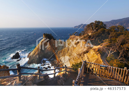 【静岡県・伊豆】黄金崎の風景（馬ロック） 46357573