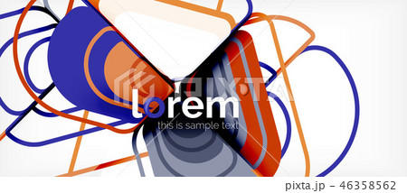 Colorful trendy geometric shapes background Colorful trendy geometric shapes background 46358562