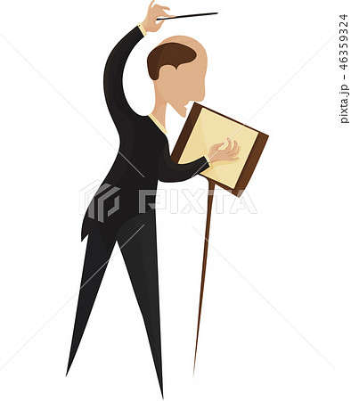 Vector illustration for Classical Music performance or concert: Orchestra Conductor isolated. Vector illustration for Classical Music performance or concert: Orchestra Conductor isolated. 46359324