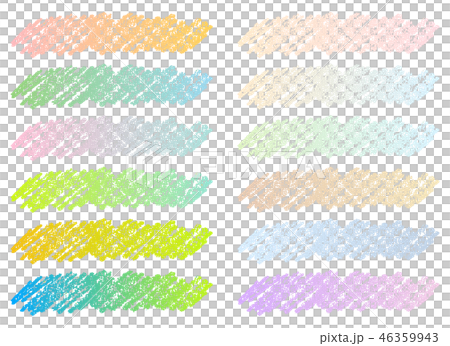 Colored pencil style heading decoration set 46359943