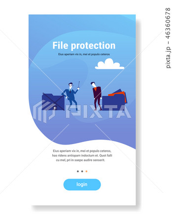 businessman holding key database access corporate data file protection concept flat vertical copy businessman holding key database access corporate data file protection concept flat vertical copy 46360678