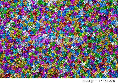 colorful of glitter on the floor. 46361076