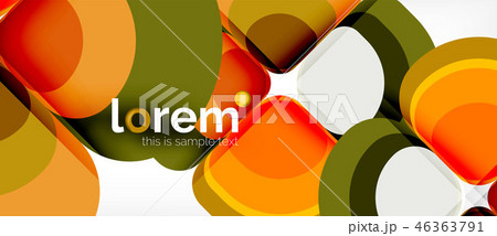 Round triangles geometric shapes composition Round triangles geometric shapes composition 46363791