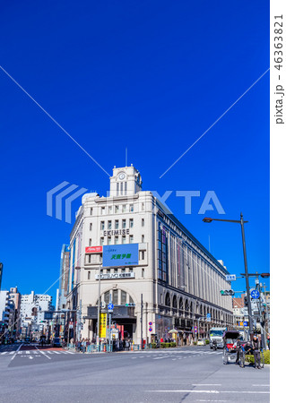 東京　浅草駅　駅前の風景 46363821