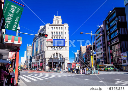 東京　浅草駅　駅前の風景 46363823
