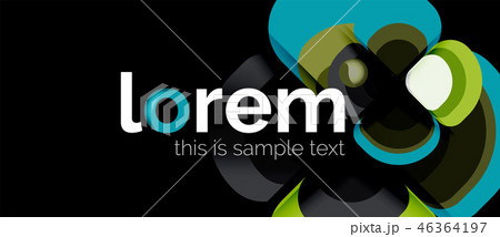 Abstract background - geometric multicolored round shapes composition. Trendy abstract layout Abstract background - geometric multicolored round shapes composition. Trendy abstract layout 46364197
