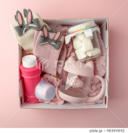 A personalized box with gifts for Valentine's Day 46364642