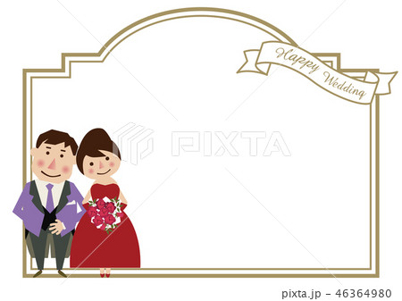 ウェディングカードのバリエーション ウェディングカードの素材 花嫁と花婿のイラスト 結婚式ののイラスト素材
