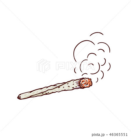 Vector Weed Joint Cannabis Spliff Nicotine Buttのイラスト素材