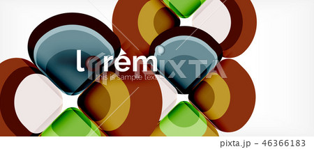 Round triangles geometric shapes composition 46366183