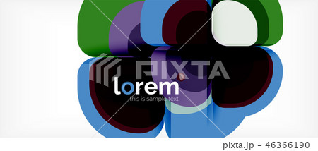 Round triangles geometric shapes composition 46366190