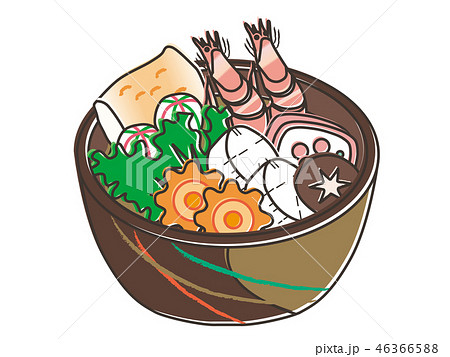 お雑煮　ozoni　New Year's dish 46366588