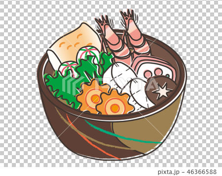 お雑煮　ozoni　New Year's dish 46366588