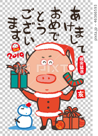 新年卡新年卡豬聖誕老人豬聖誕老人服裝 新年卡新年卡豬聖誕老人豬聖誕老人服裝 46366593